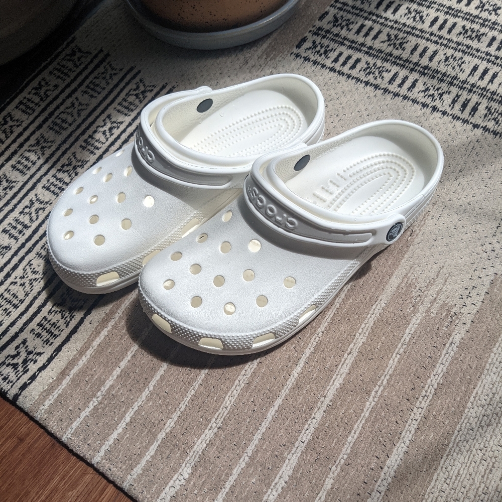 White Croc Clogs
